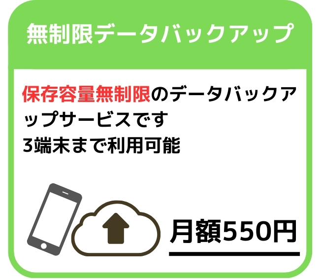 無制限データバックアップ